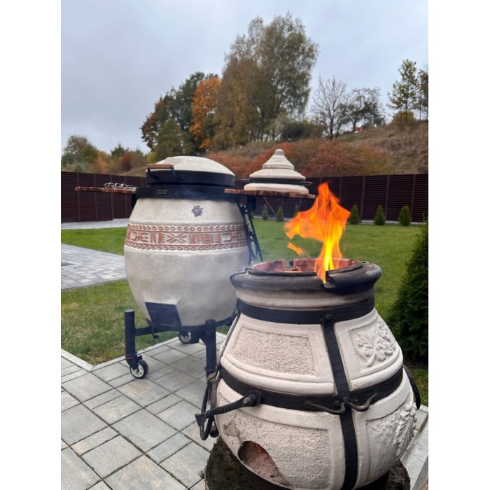 Тандыр Сармат утепленный с откидной крышкой и термометром